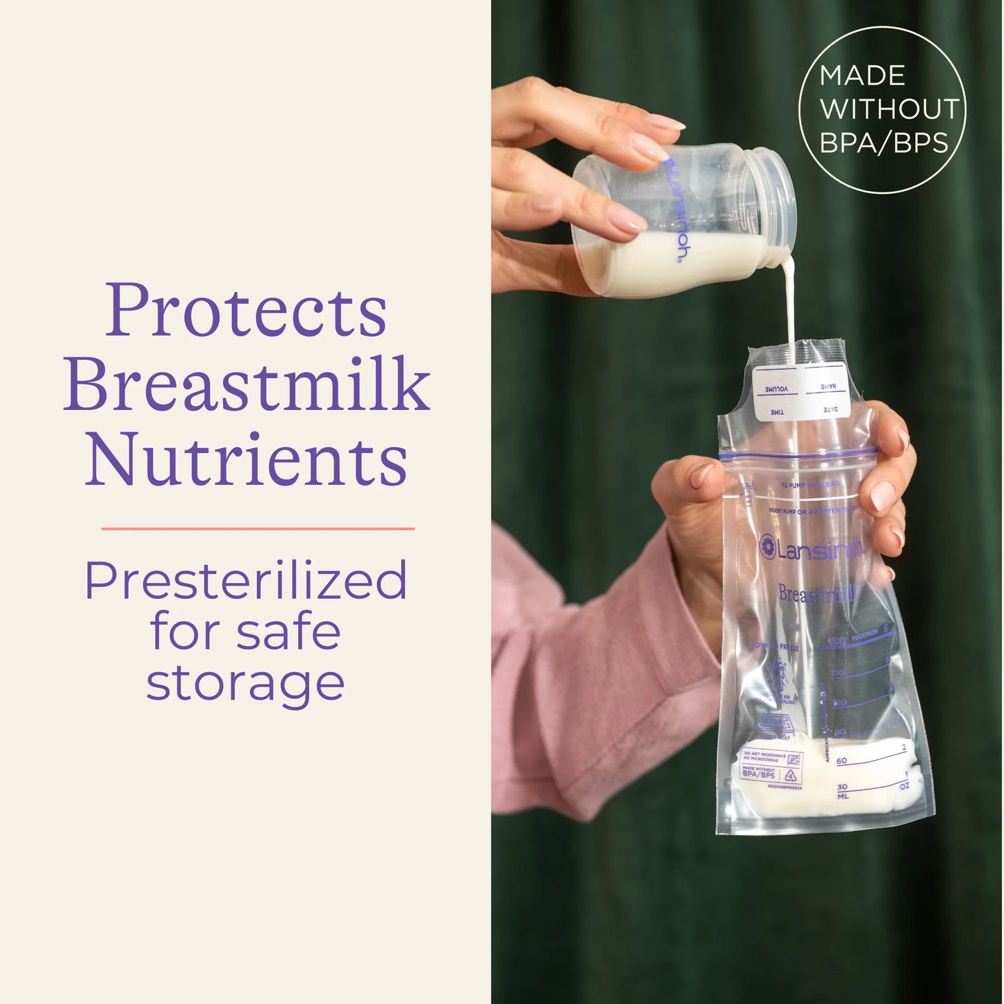 (3 Pack) Breastmilk Storage Bags, 100 Count, Fast Freeze & Thaw, 6 Oz