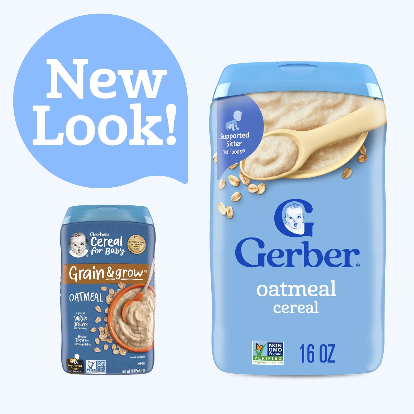 Stage 1 Baby Food, Baby Oatmeal Cereal, 8G Whole Grains, Infant Cereal 16 Oz