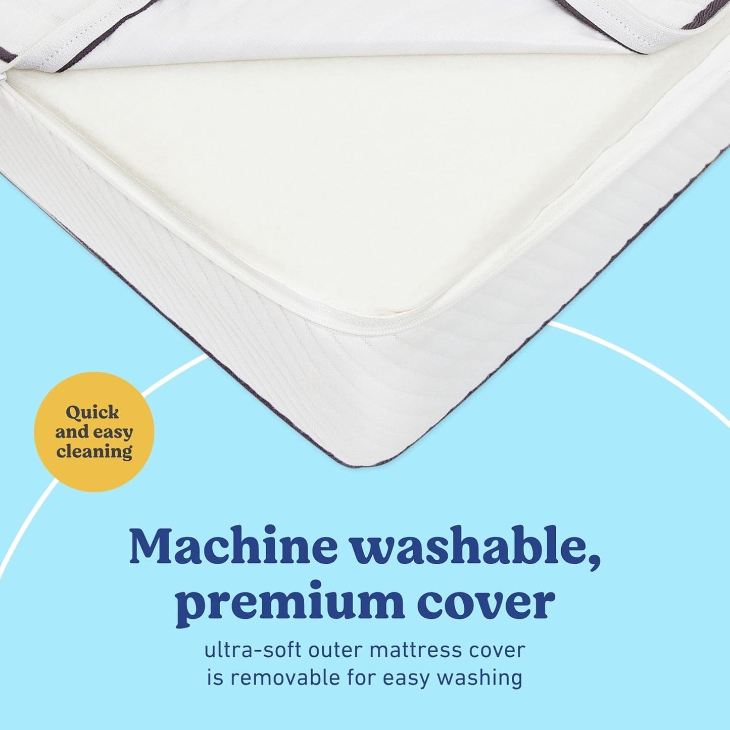 6-Inch Dual-Comfort Crib & Toddler Mattress - GREENGUARD Gold and OEKO-TEX STANDARD 100 Certified, Certipur-Us Certified Foam, 2-Sided Mattress Fits Crib & Toddler Bed, Waterproof Sleep Surface