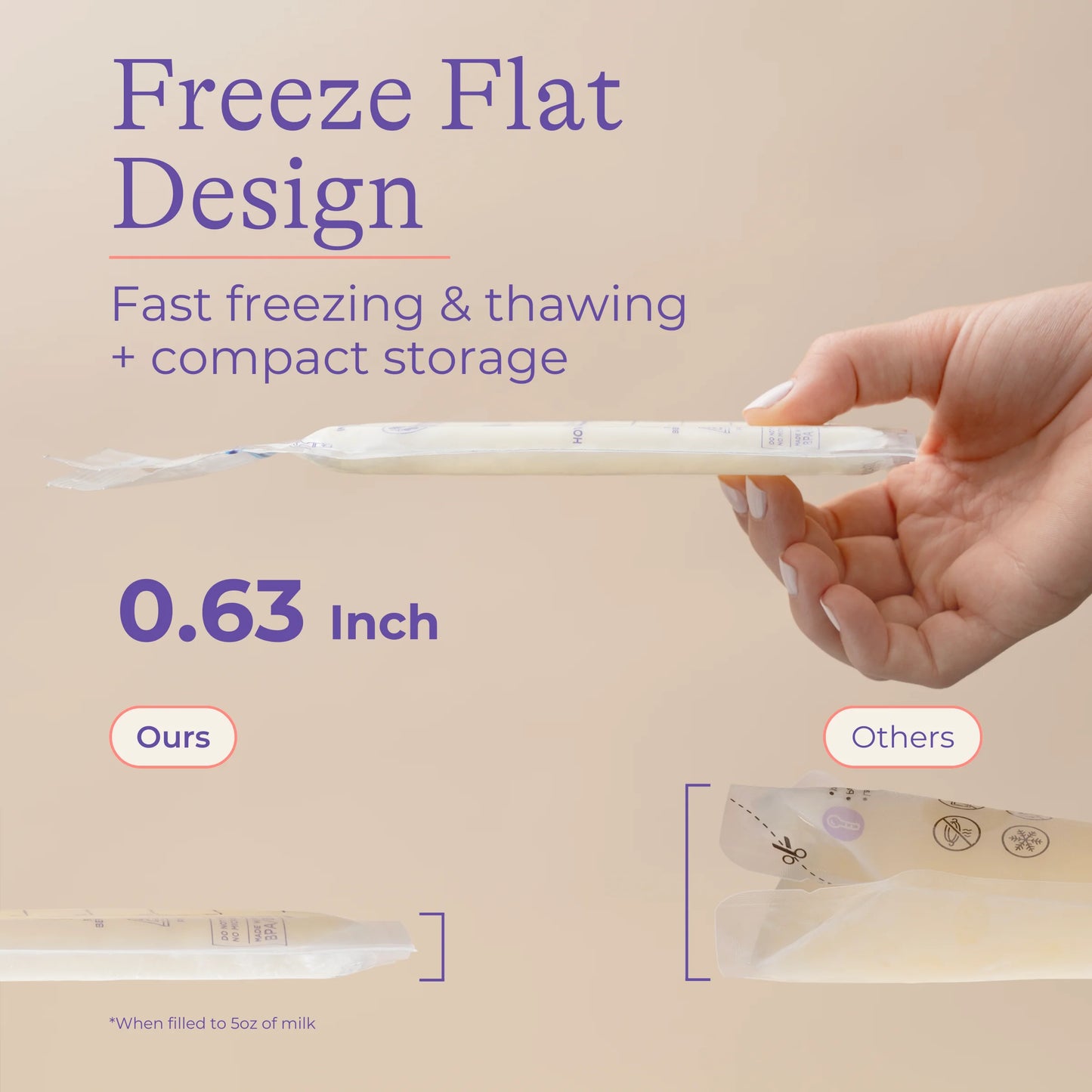 (3 Pack) Breastmilk Storage Bags, 100 Count, Fast Freeze & Thaw, 6 Oz