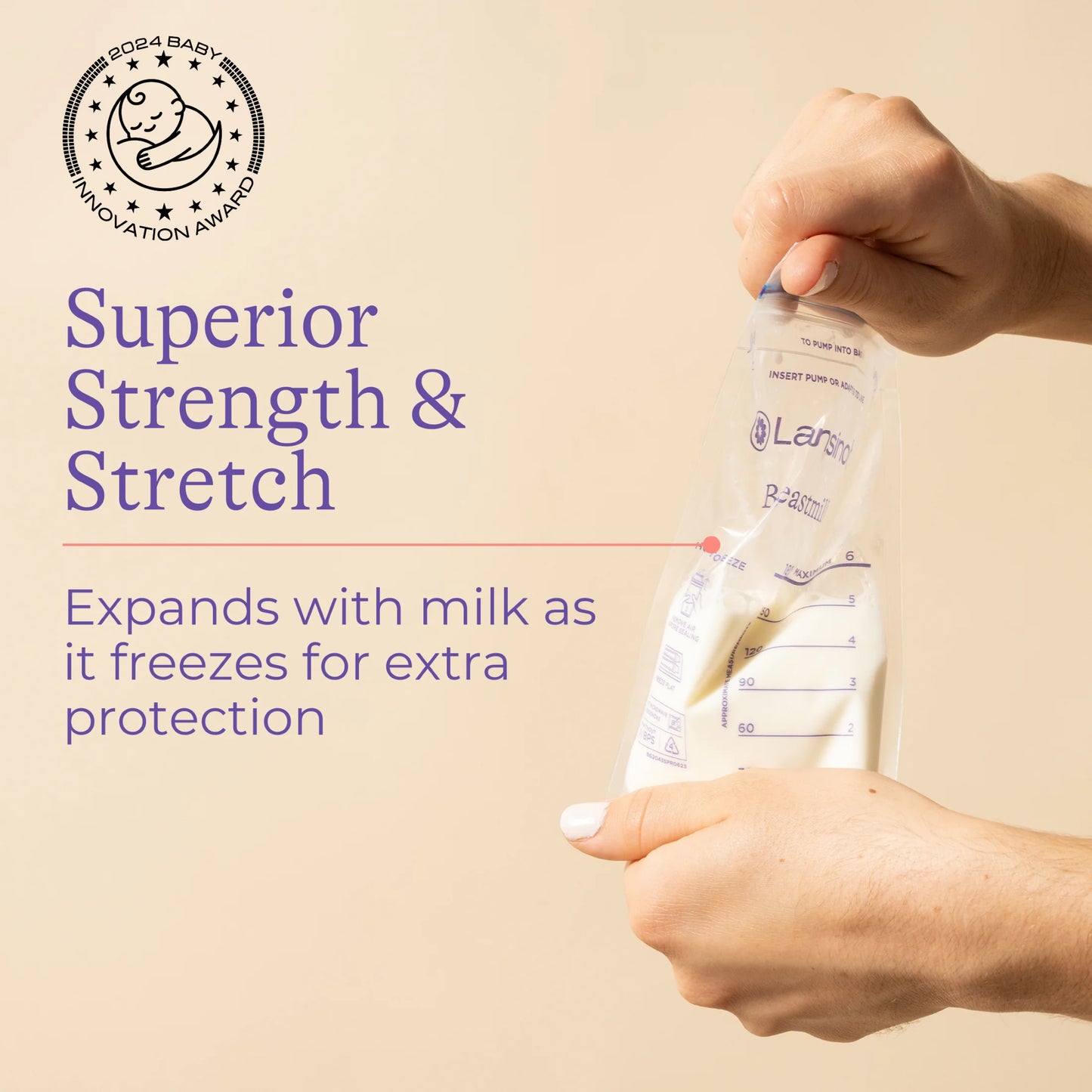 (3 Pack) Breastmilk Storage Bags, 100 Count, Fast Freeze & Thaw, 6 Oz