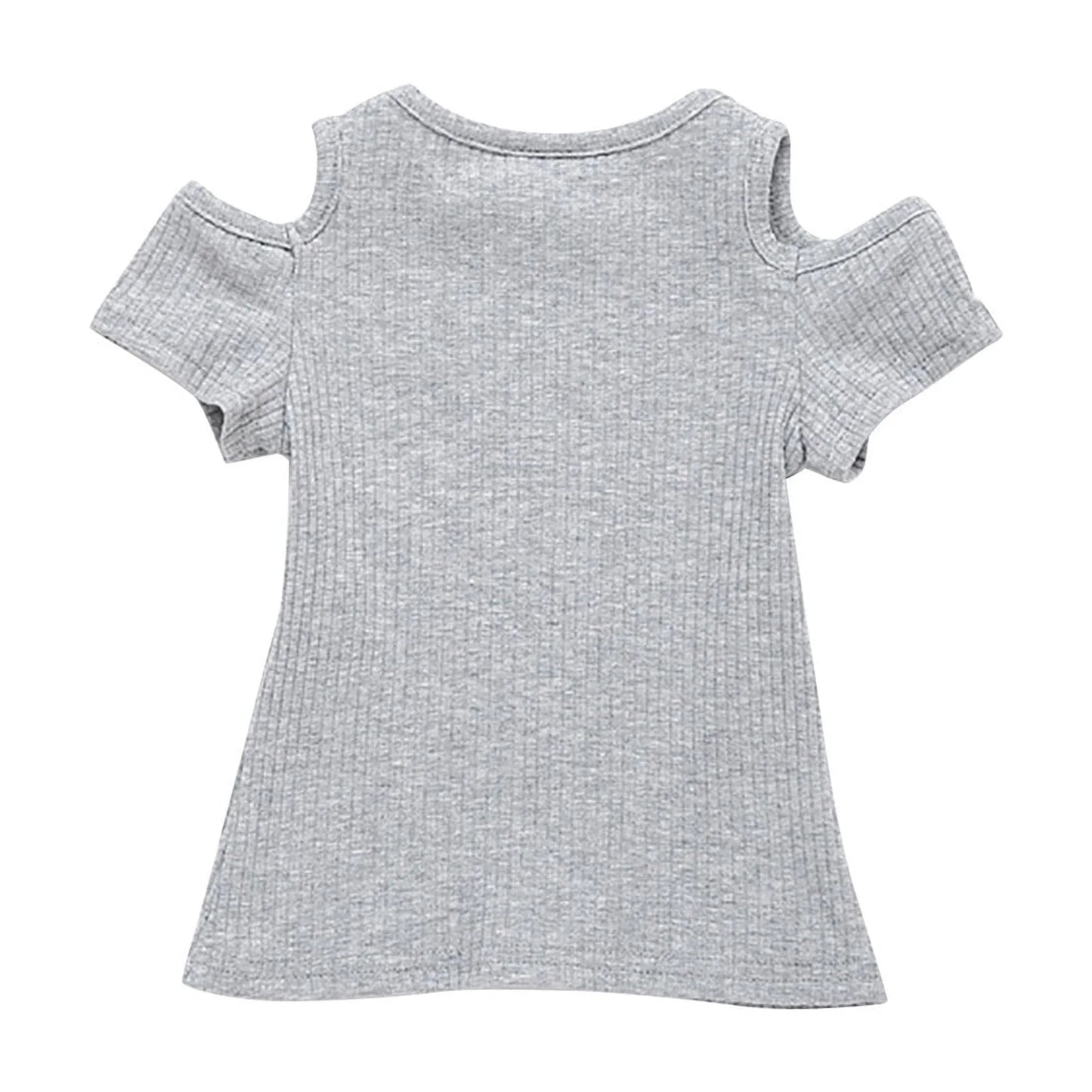 1-6Years Baby Girls Summer T-Shirt Cotton Flying Sleeves T-Shirt for Girls Summer Solid Tee Tops