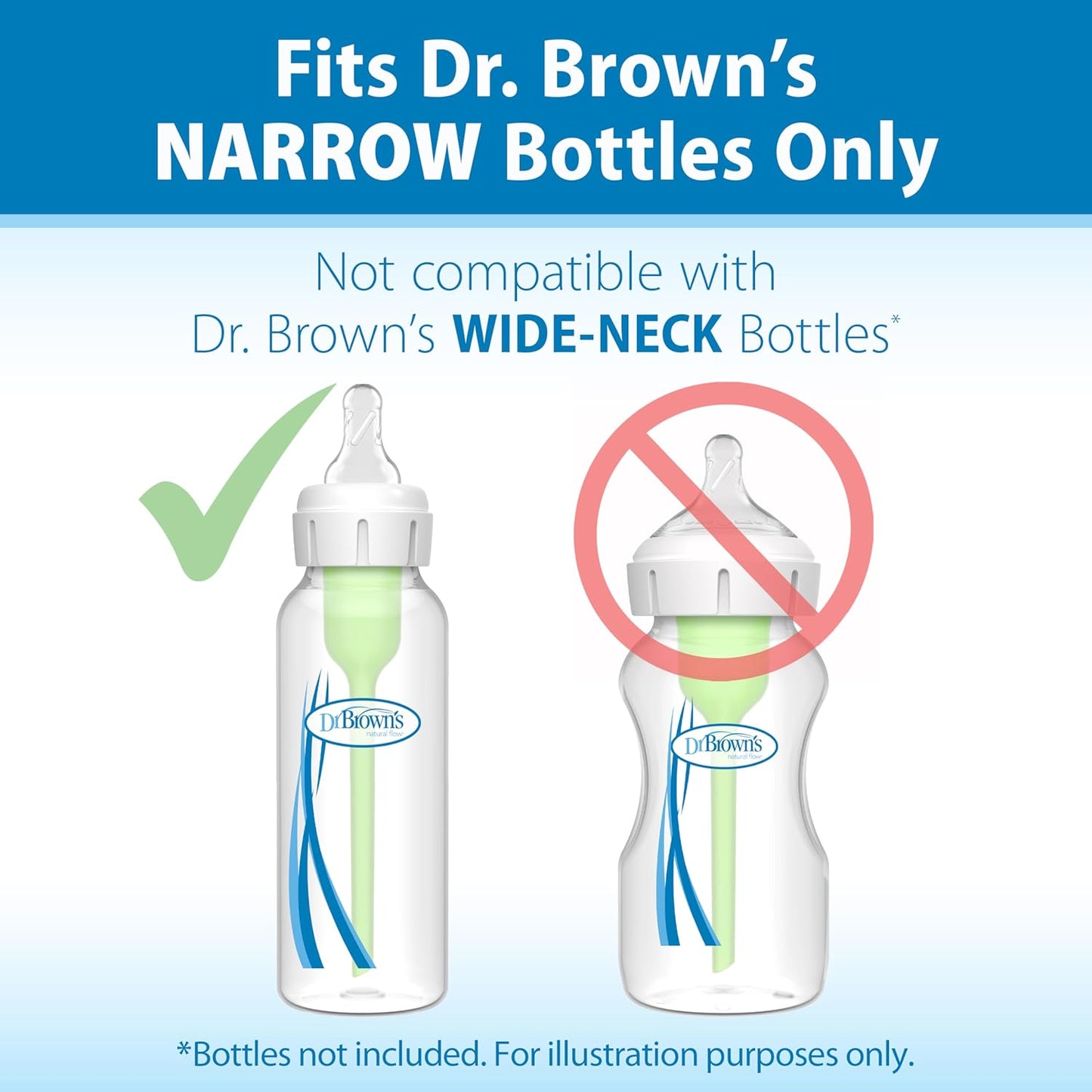 Dr. Brown’S Level T Narrow Baby Bottle Nipple, Slower Flow Rate for Infants, 100% Silicone Bottle Nipple, BPA Free, 0M+ – 6-Pack