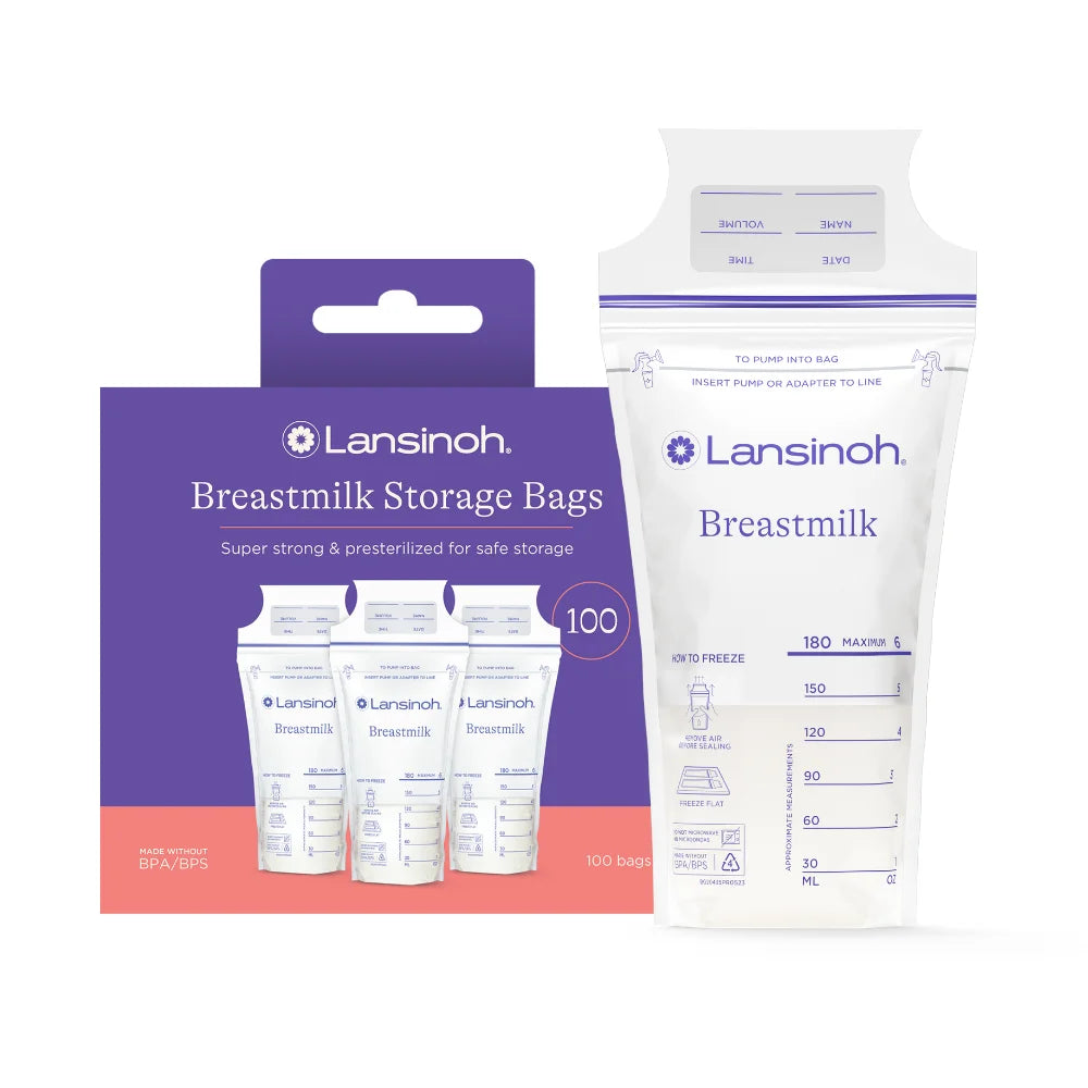 (3 Pack) Breastmilk Storage Bags, 100 Count, Fast Freeze & Thaw, 6 Oz