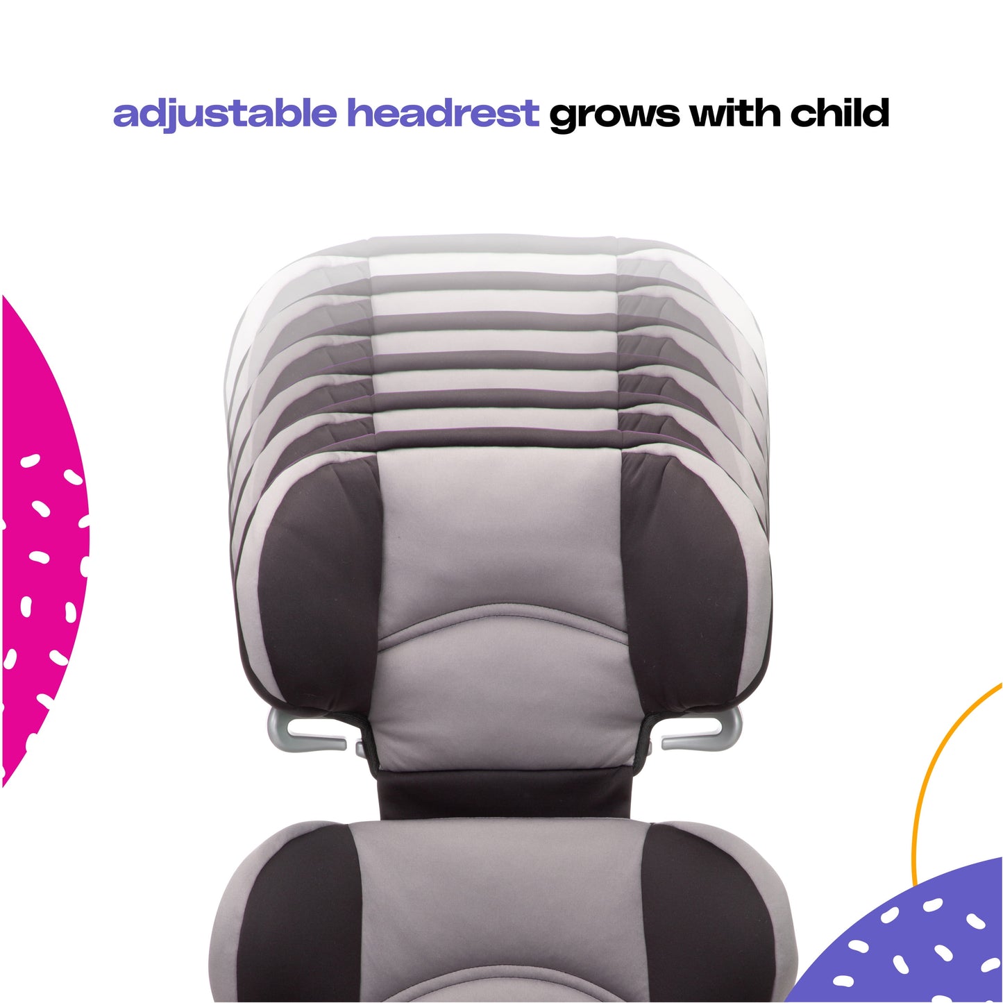 (3 Pack) Pronto Trend Belt-Positioning Booster Car Seat, Violet Diamonds, Toddler, Unisex