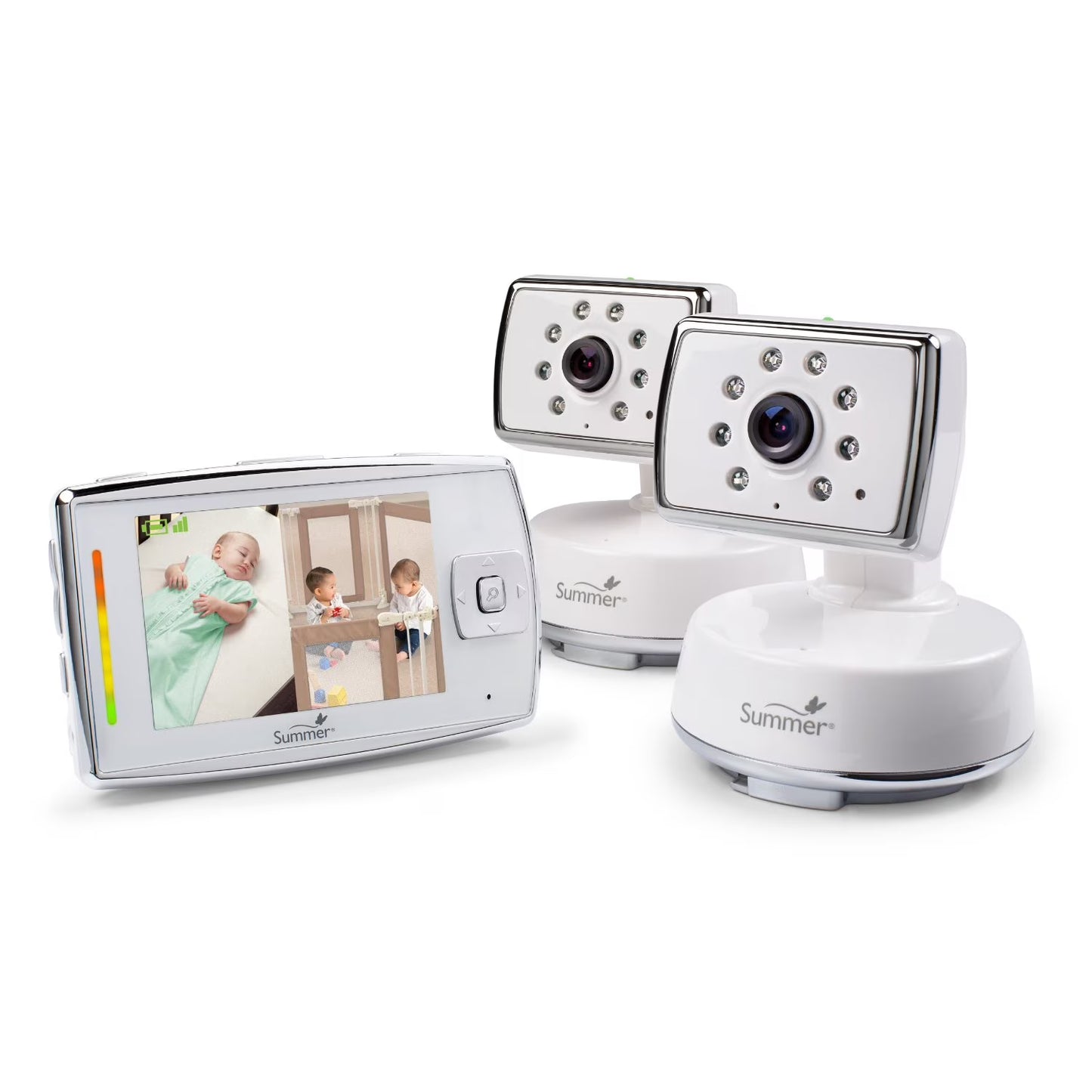 Summer Infant Dual View Extra Camera 35" Video Baby Monitor with Two-Way Communication, White
