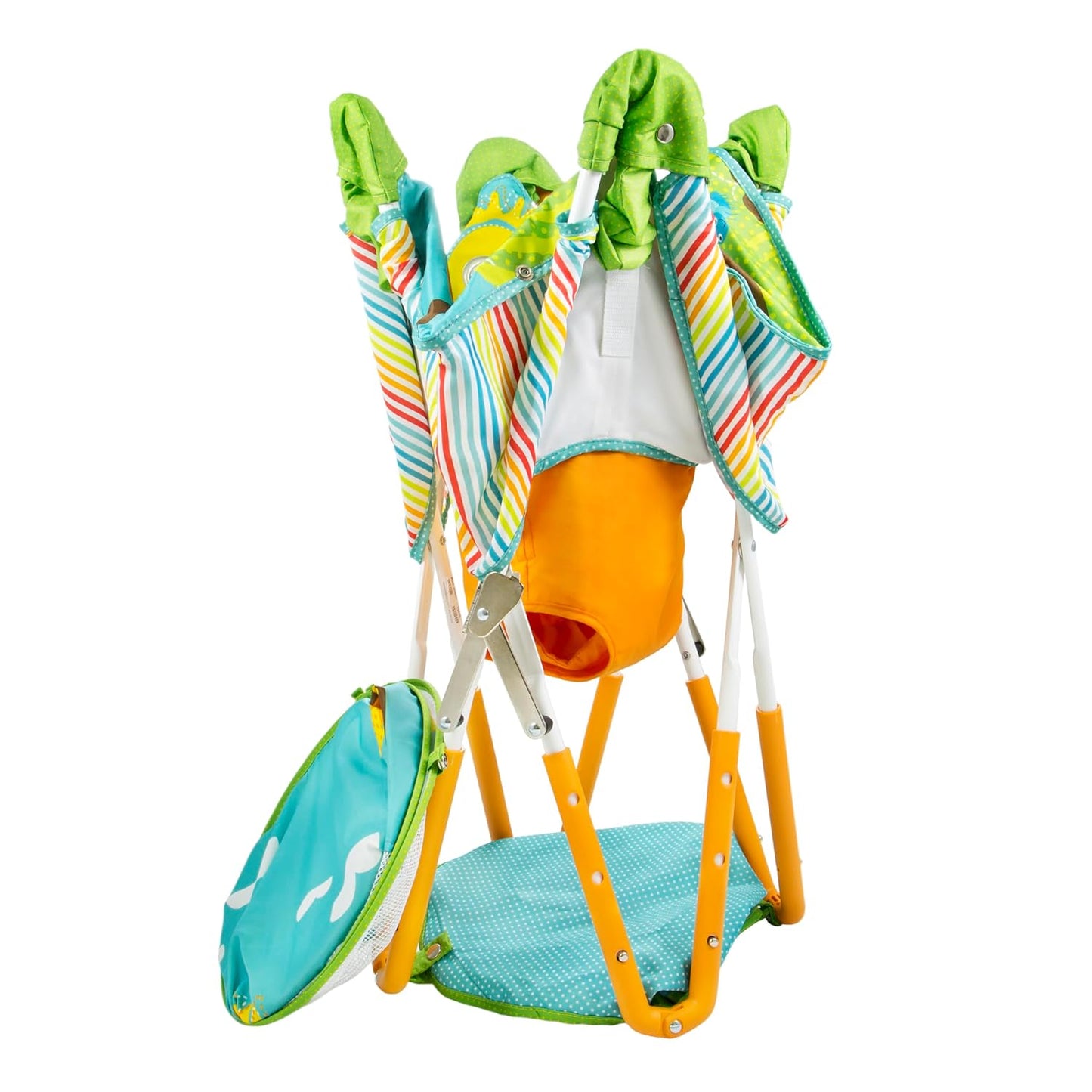 , Pop 'N Jump SE Portable Baby Activity Center, Indoor Outdoor Use, Lightweight, Carrying Bag, Canopy, 6-12 Months (Sweets)