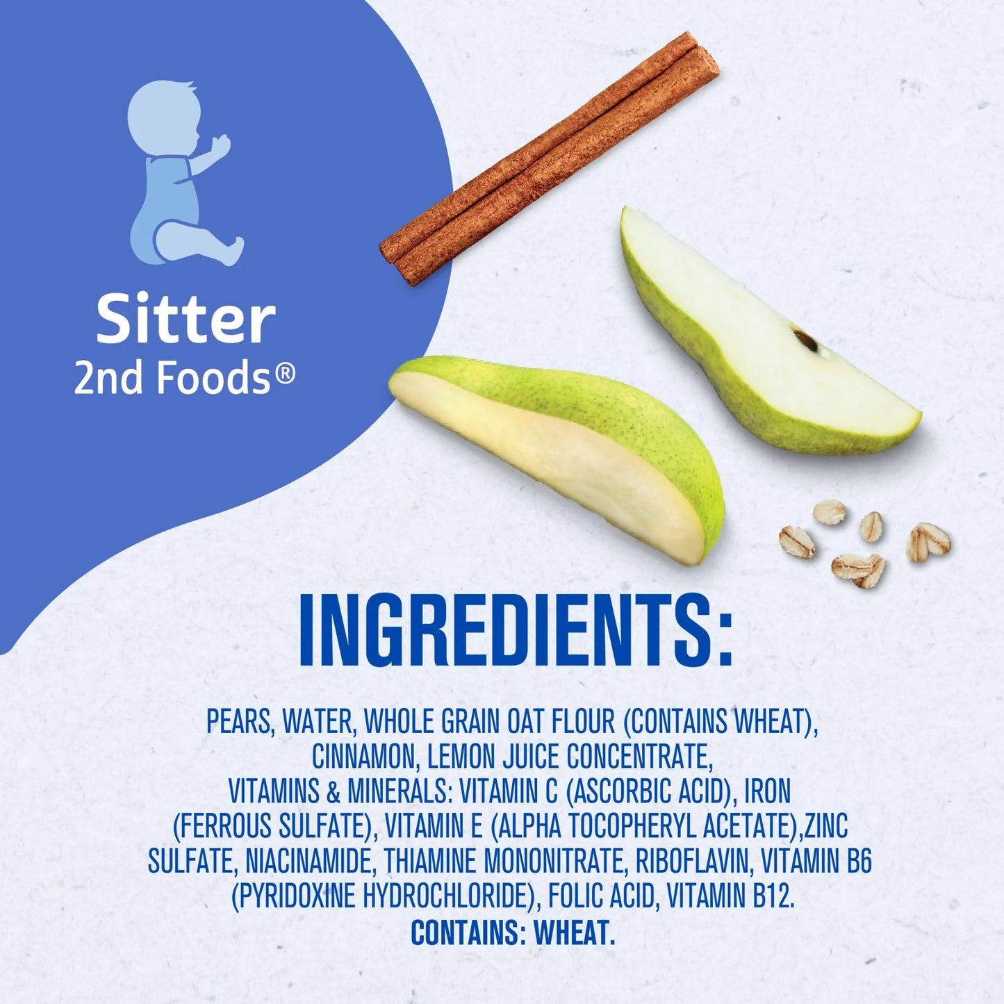 2Nd Foods Baby Food, Pear Cinnamon with Oatmeal, 4 Oz Tubs (2 Pack)