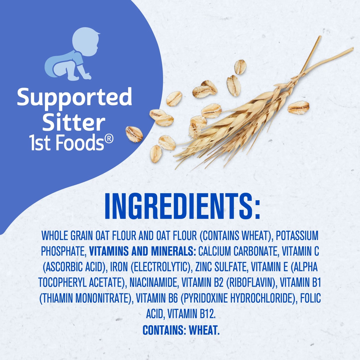 Stage 1 Baby Food, Baby Oatmeal Cereal, 8G Whole Grains, Infant Cereal 16 Oz