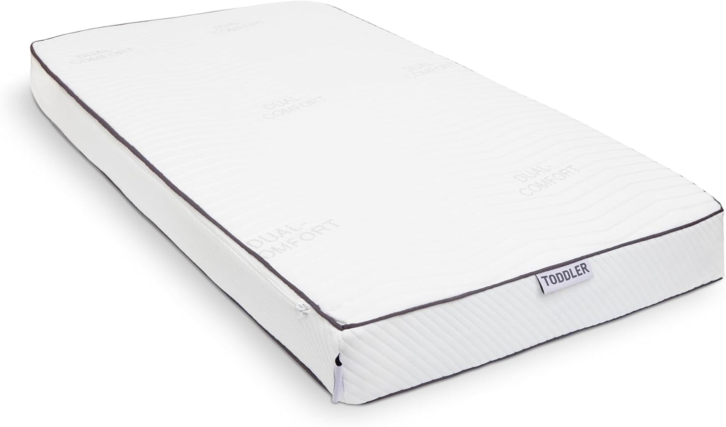 6-Inch Dual-Comfort Crib & Toddler Mattress - GREENGUARD Gold and OEKO-TEX STANDARD 100 Certified, Certipur-Us Certified Foam, 2-Sided Mattress Fits Crib & Toddler Bed, Waterproof Sleep Surface