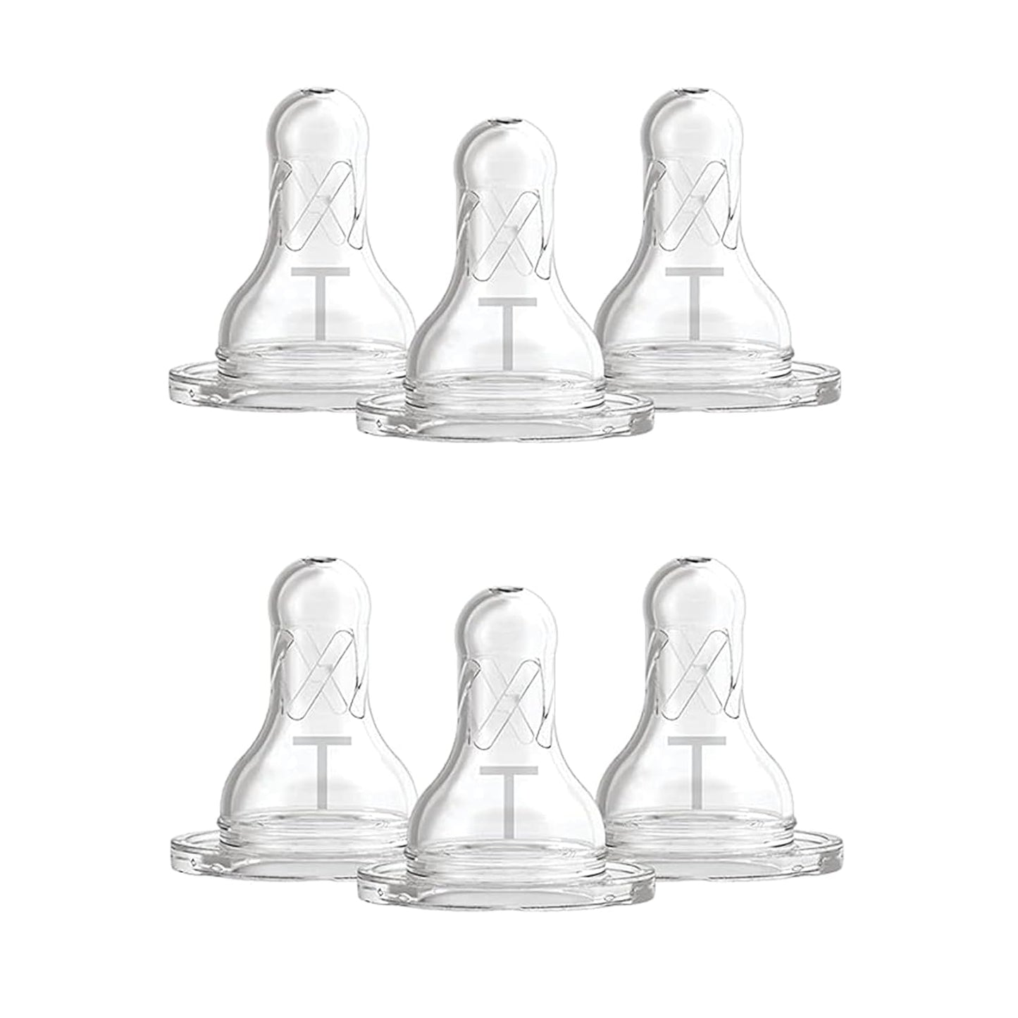 Dr. Brown’S Level T Narrow Baby Bottle Nipple, Slower Flow Rate for Infants, 100% Silicone Bottle Nipple, BPA Free, 0M+ – 6-Pack