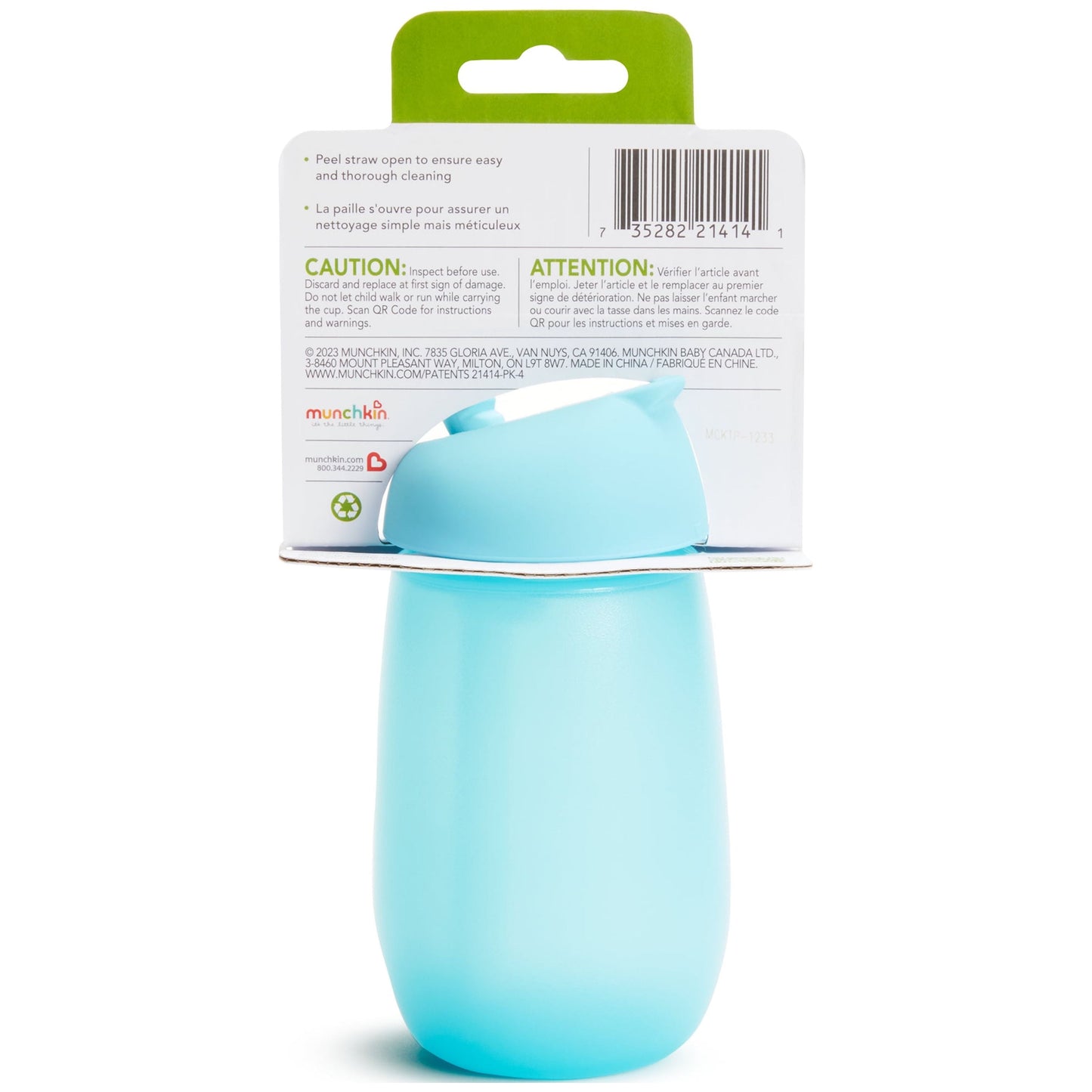 (2 Pack) ® Simple Clean™ Toddler Sippy Cup, 10 Oz, Blue/Green, Unisex, 2 Pack