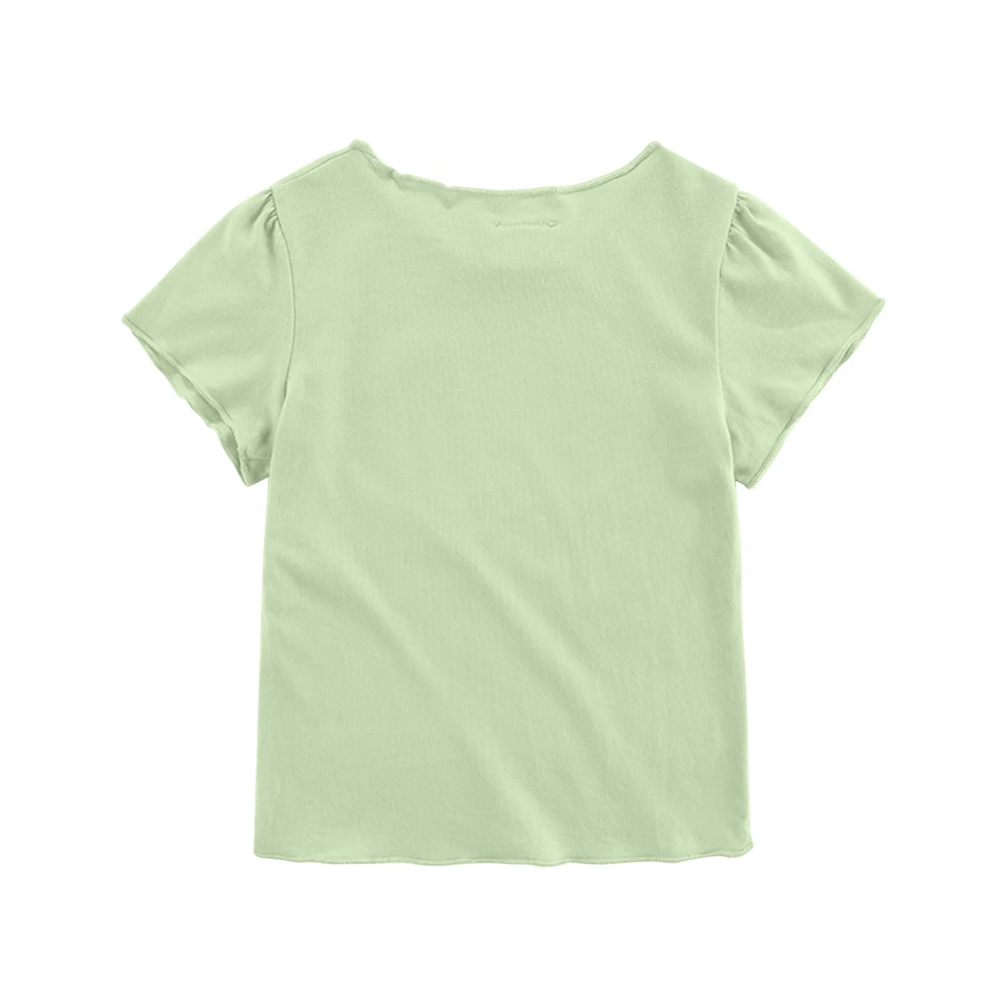 1-6Years Baby Girls Summer T-Shirt Cotton Flying Sleeves T-Shirt for Girls Summer Solid Tee Tops