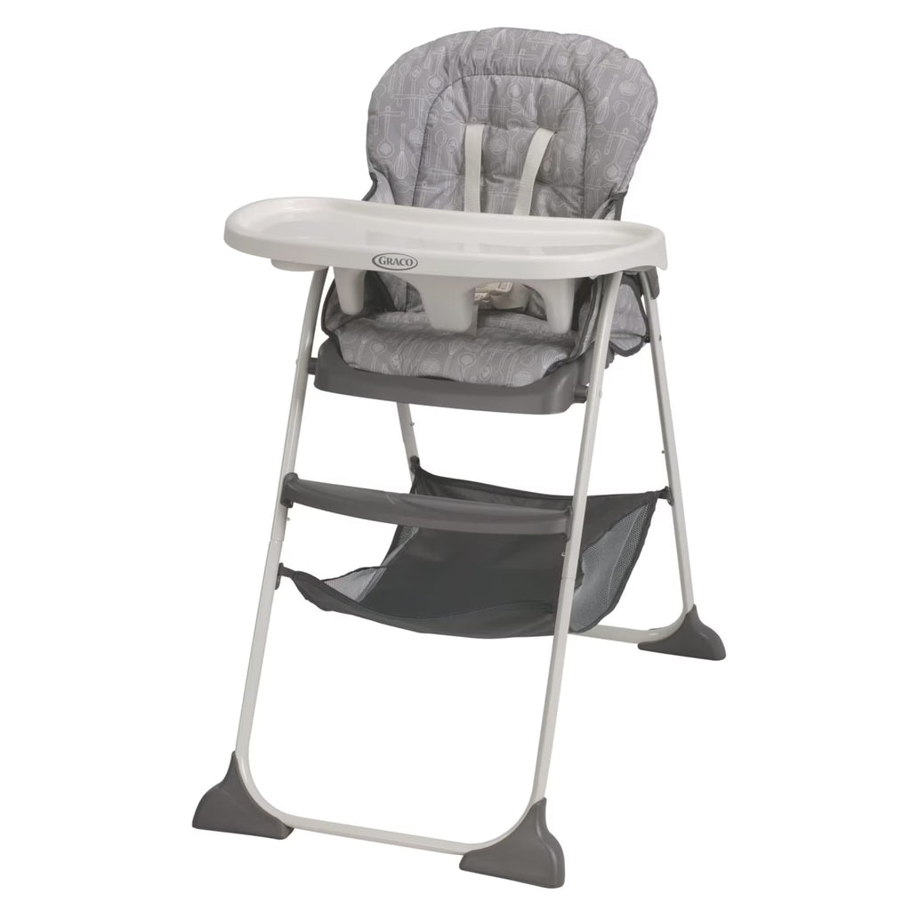Graco Slim Snacker Highchair with One-Hand Fold, Adjustable Recline, Whisk