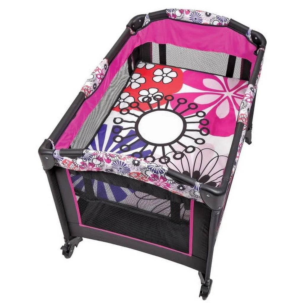 Baby Trend Floral Garden Nursery Center Playard with Bassinet