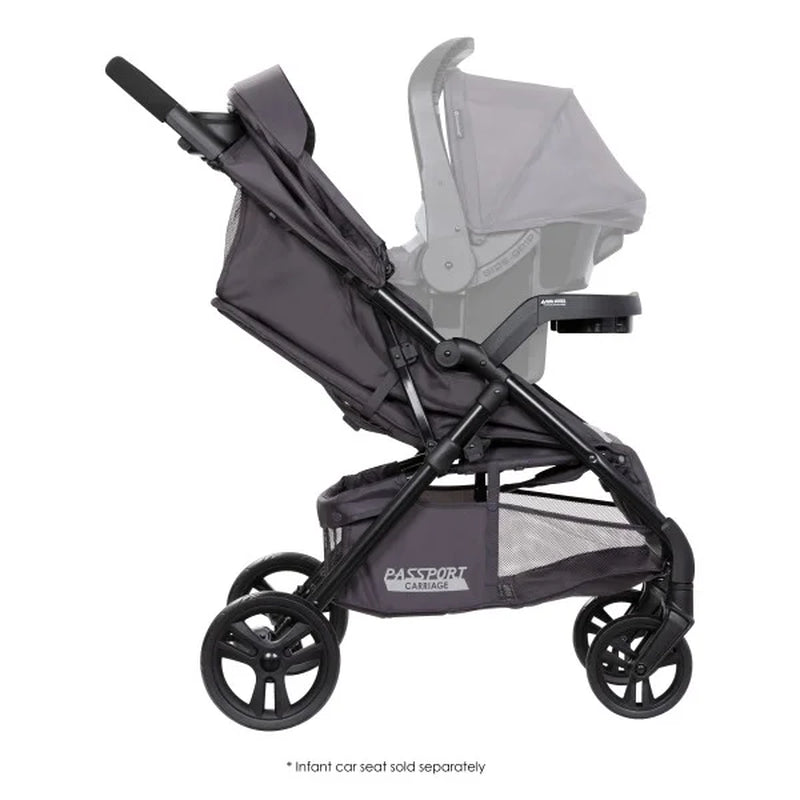 Baby Trend Passport Carriage Stroller with Privacy Net, Silver Sky Grey