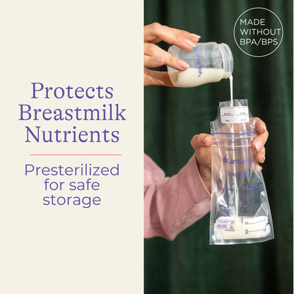 (3 Pack)  Breastmilk Storage Bags, 100 Count, Fast Freeze & Thaw, 6 Oz