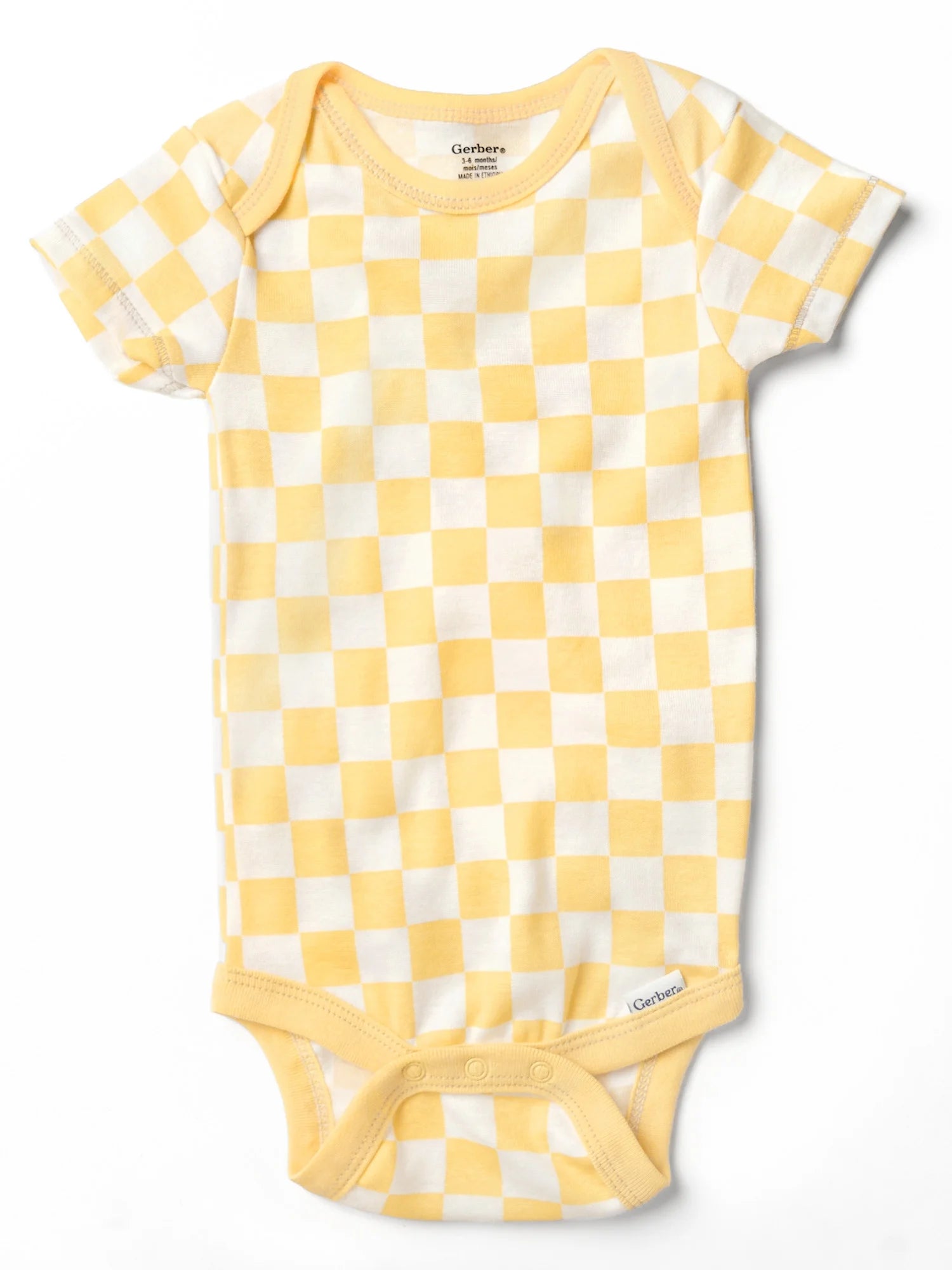 Baby Boy or Girl Neutral Short Sleeve Cotton Onesies, 2-Pack, Sizes Newborn - 12 Months