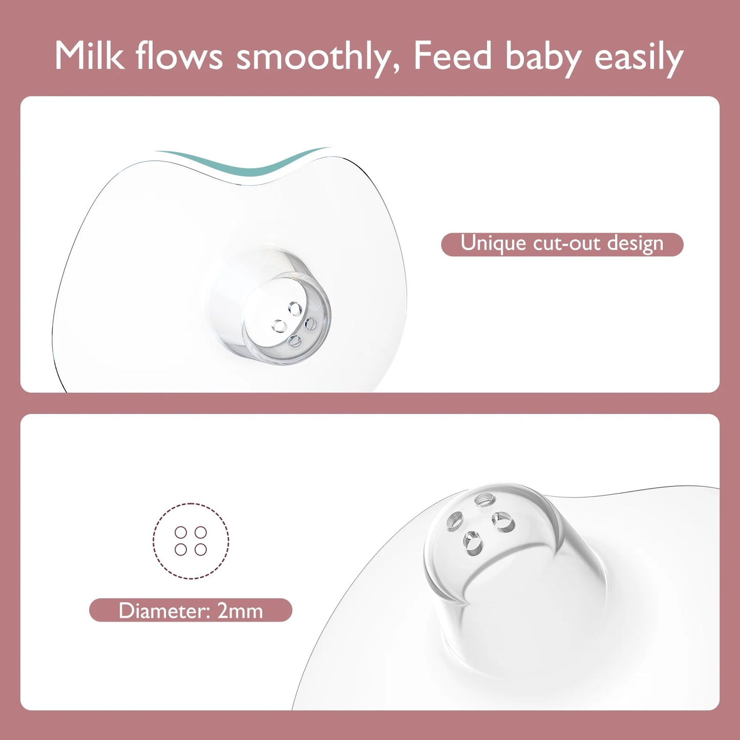 Momcozy Contact Silicone Nipple Shields for Breastfeeding, Ultra-Thin & Super-Soft
