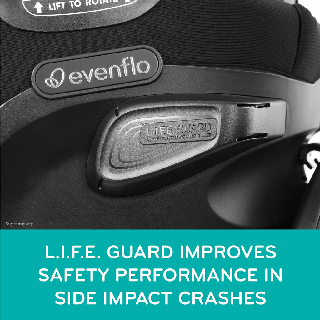 Revolve360 Extend All-In-One Rotating Car Seat with Quick Clean Cover, Rowe Pink