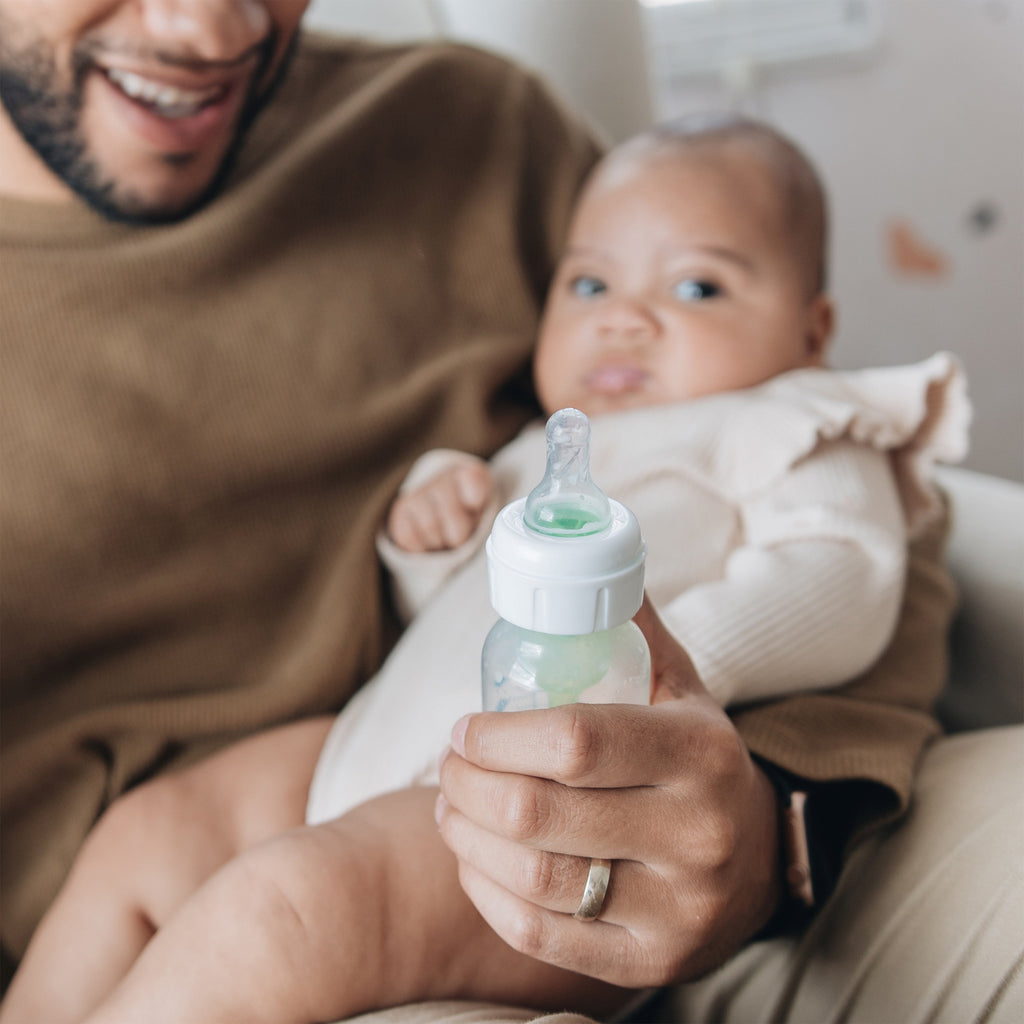 Natural Flow Level 2 Narrow Baby Bottle Nipple, Medium Flow, 3M+, 100% Silicone, 2-Pack