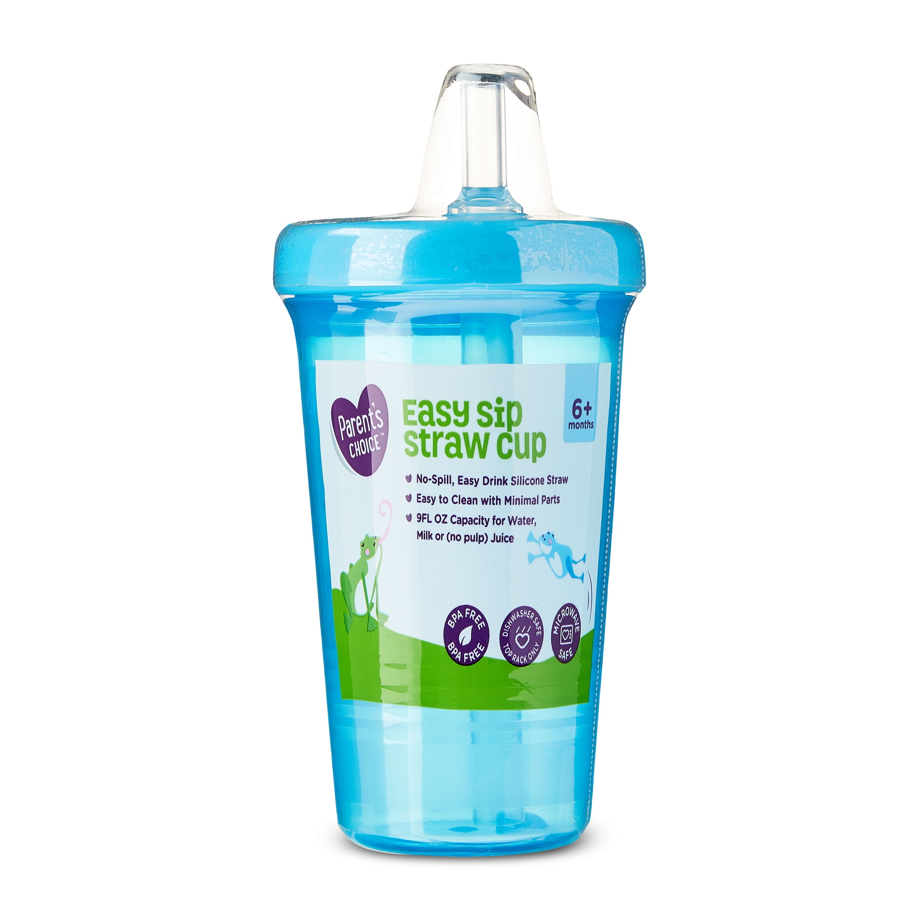 Easy Sip Straw Cup 6 Months+, Blue, 9 Fl Oz, 1 Count, 6 Months+