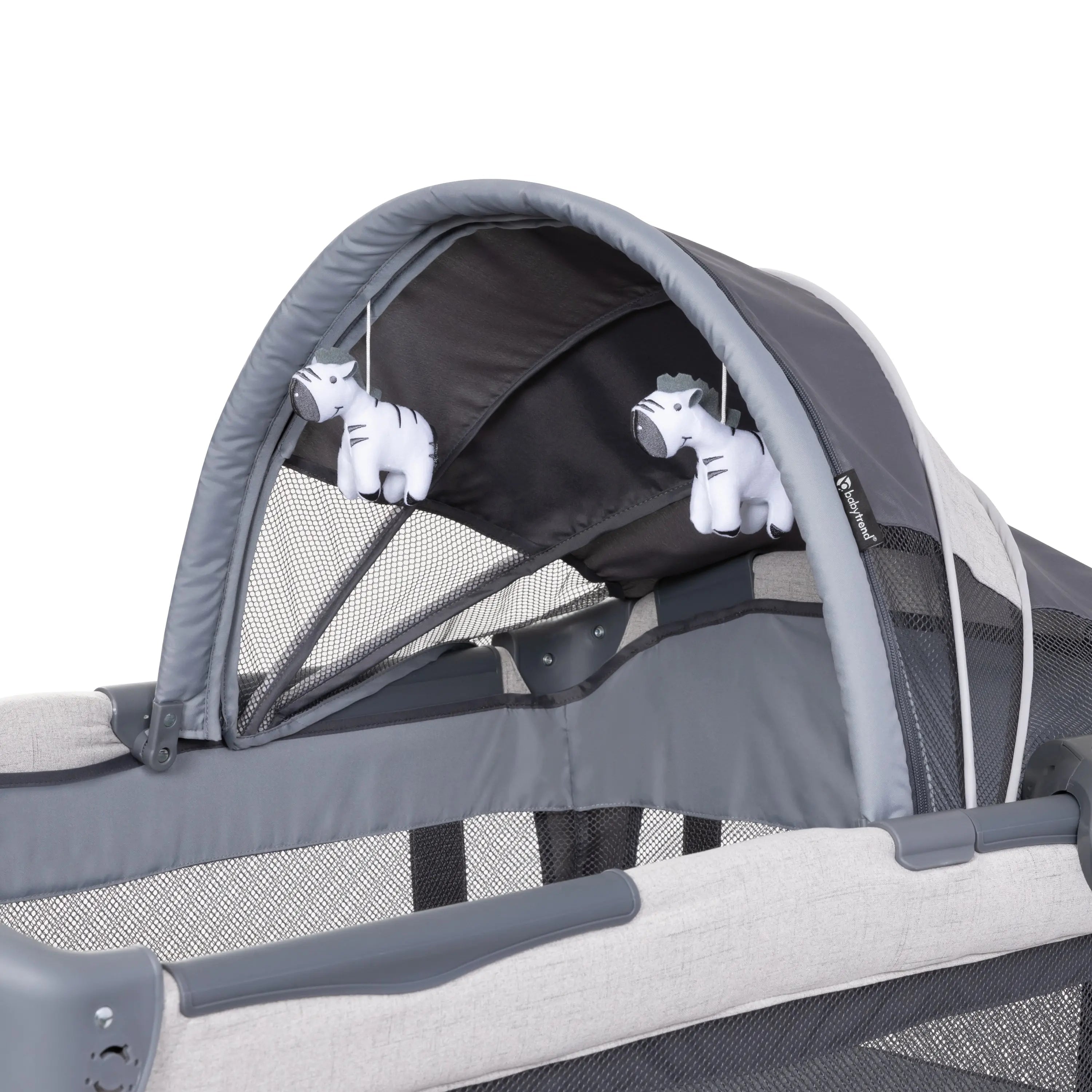 Baby Trend Deluxe II Nursery Center Playard in Misty Grey