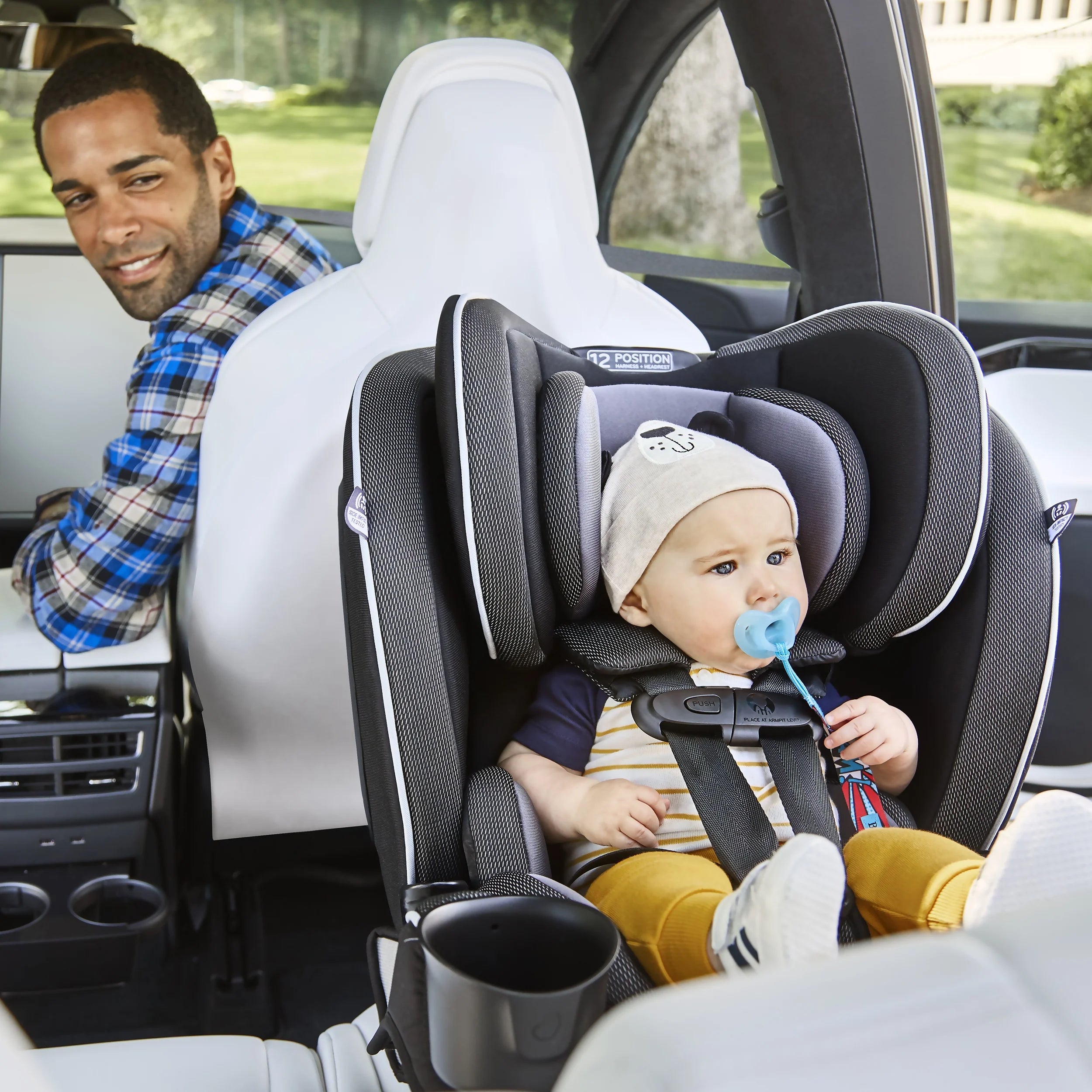 Everykid 3-In-1 Convertible Car Seat (Livingston Gray), Infant - 12 Years