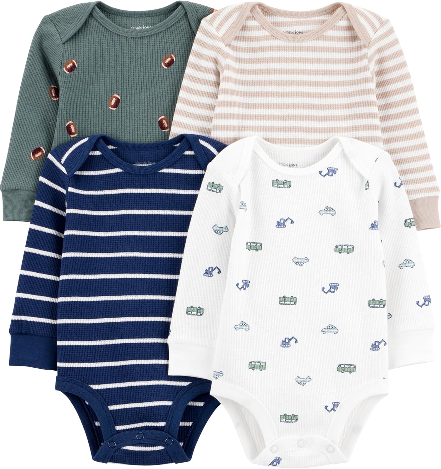 Baby-Boys 4-Pack Long-Sleeve Bodysuit