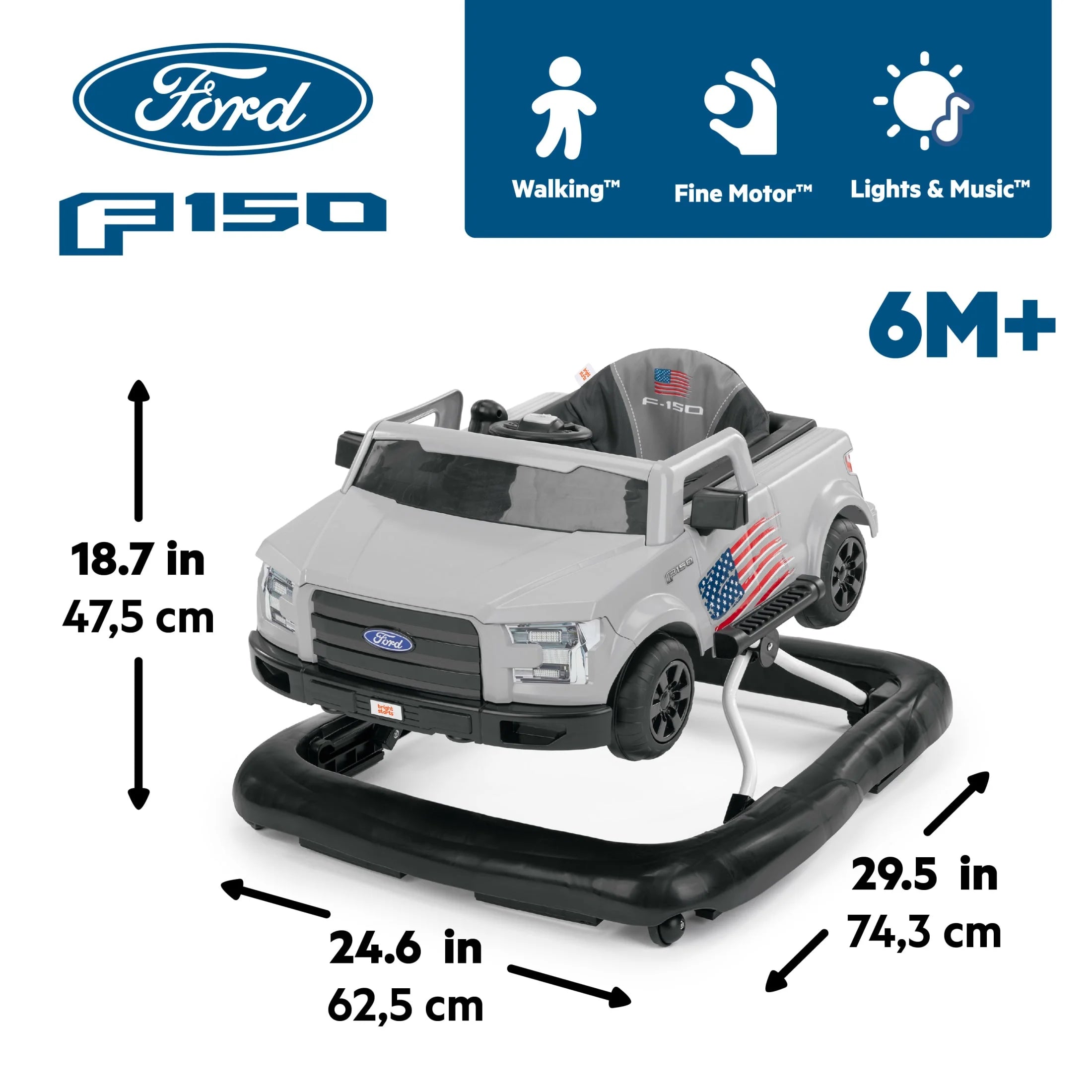 Ways to Play Walker - Ford F-150, All American, 4-In-1 Walker, Unisex, Infant to Toddler