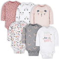Baby Girls 6-Pack Long-Sleeve Onesies Bodysuits