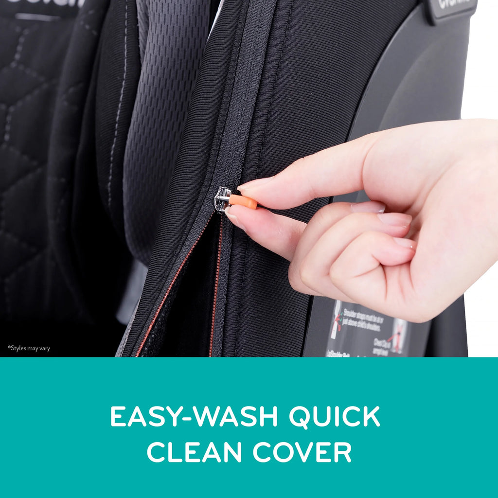 Revolve360 Extend All-In-One Rotating Car Seat with Quick Clean Cover, Rowe Pink