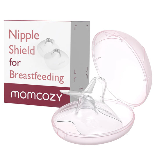 Momcozy Contact Silicone Nipple Shields for Breastfeeding, Ultra-Thin & Super-Soft