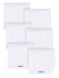 Baby Neutral White Absorbent Knit Terry Washcloth, 6-Pack, One Size