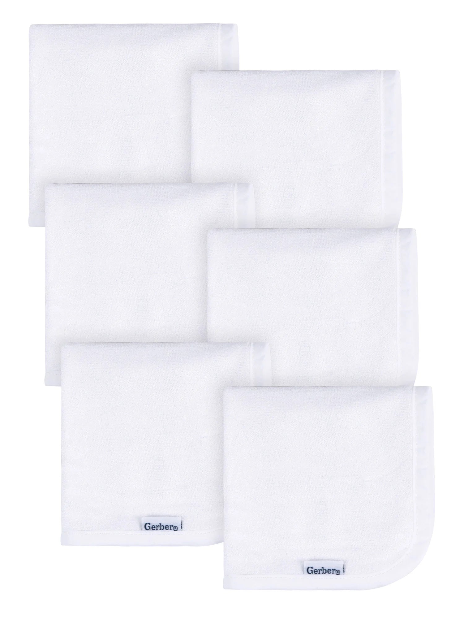 Baby Neutral White Absorbent Knit Terry Washcloth, 6-Pack, One Size