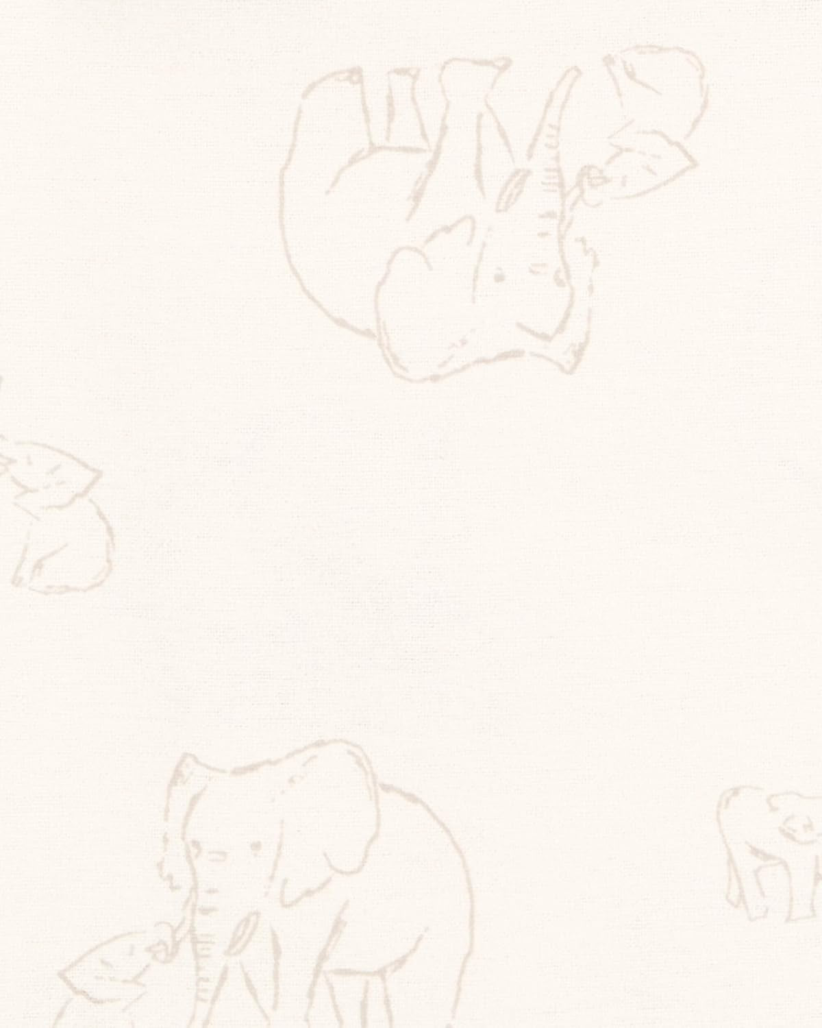 Baby Unisex Receiving Blankets 4-Pack (Cream Elephant)