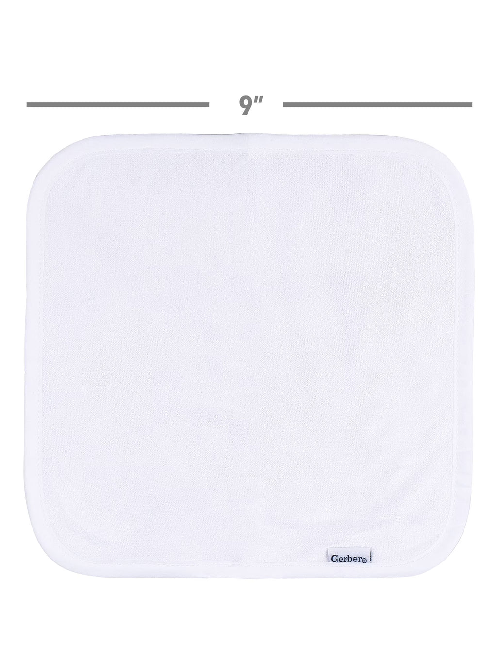 Baby Neutral White Absorbent Knit Terry Washcloth, 6-Pack, One Size