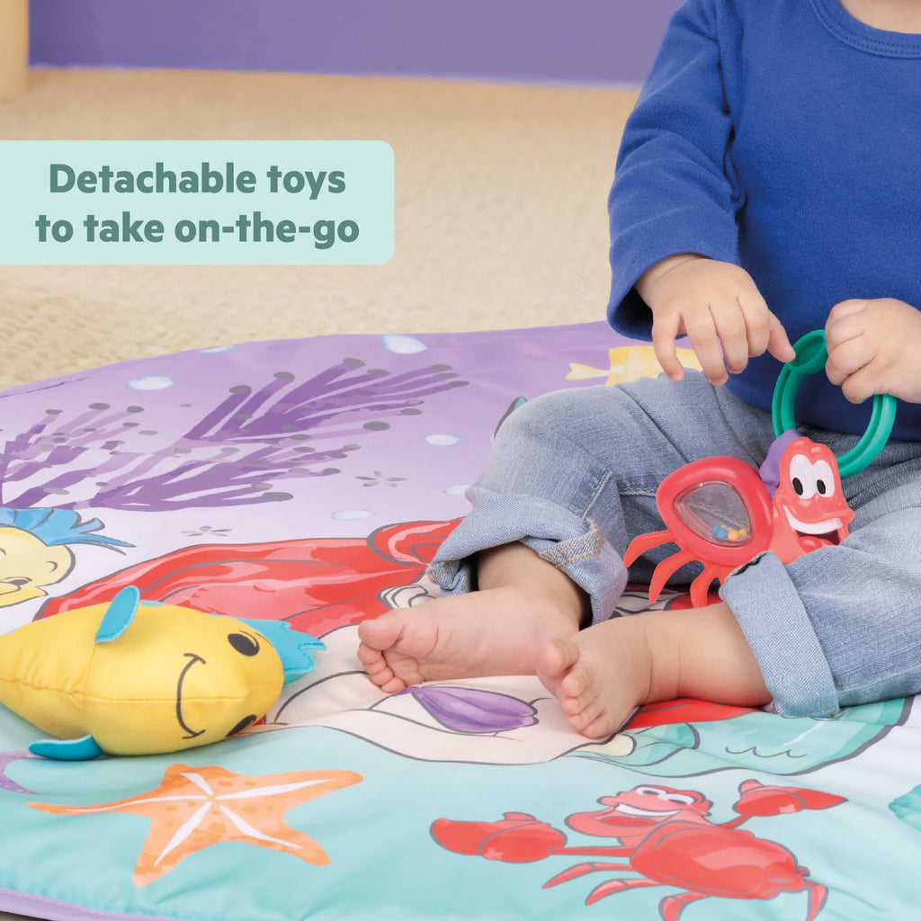 Disney Baby the Little Mermaid Baby Activity Gym & Play Mat with Tummy Time Pillow by