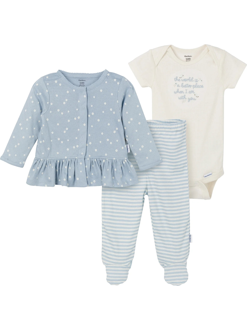 Baby Girl Take Me Home Outfit Set, 3-Piece, Sizes Newborn - 6/9 Months