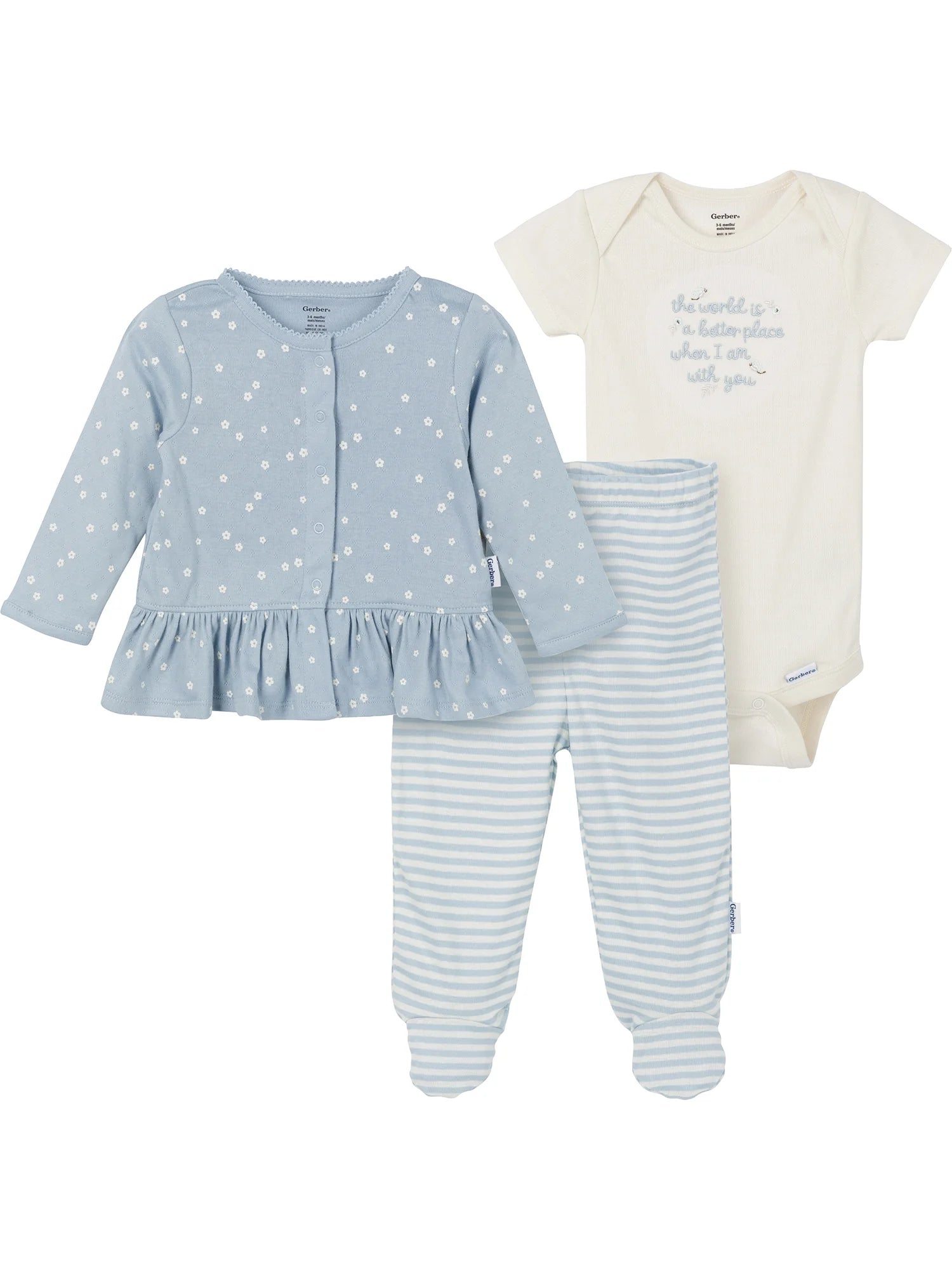 Baby Girl Take Me Home Outfit Set, 3-Piece, Sizes Newborn - 6/9 Months