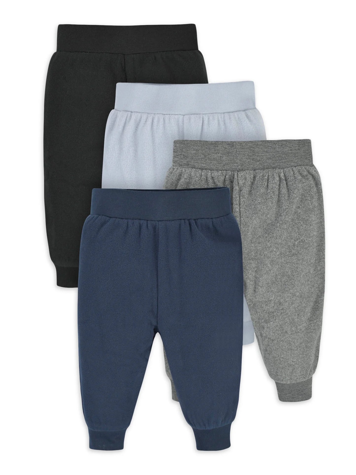 Gerber Baby Boys Microfleece Pants, 4-Pack, (Newborn - 24 Months)