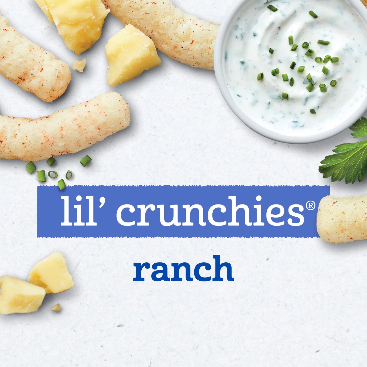 Snacks for Baby Lil Crunchies Ranch Puffs, 1.48 Oz Canister