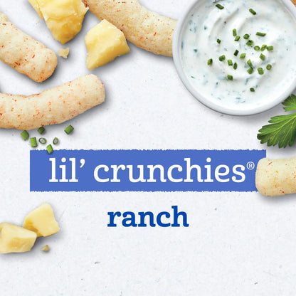 Snacks for Baby Lil Crunchies Ranch Puffs, 1.48 Oz Canister