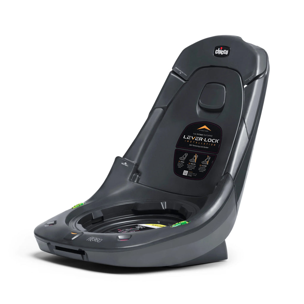 Fit360 Rotating Convertible Car Seat Base (Grey), New