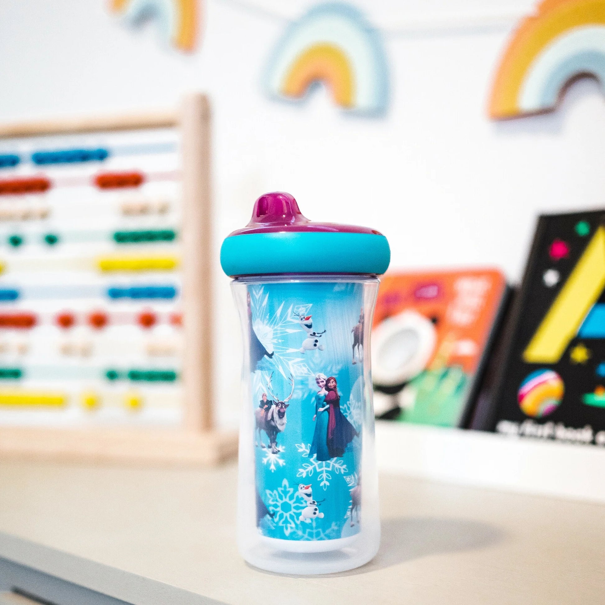 The First Years  Frozen Insulated Sippy Cups 9 Oz 2 Count Dishwasher Safe Leak and Spill Proof Toddler Cups Made without BPA