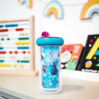The First Years  Frozen Insulated Sippy Cups 9 Oz 2 Count Dishwasher Safe Leak and Spill Proof Toddler Cups Made without BPA