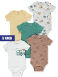 Baby Boy  5-Pack Construction Bodysuits Color: Cnstrn Str Size: NEWBORN