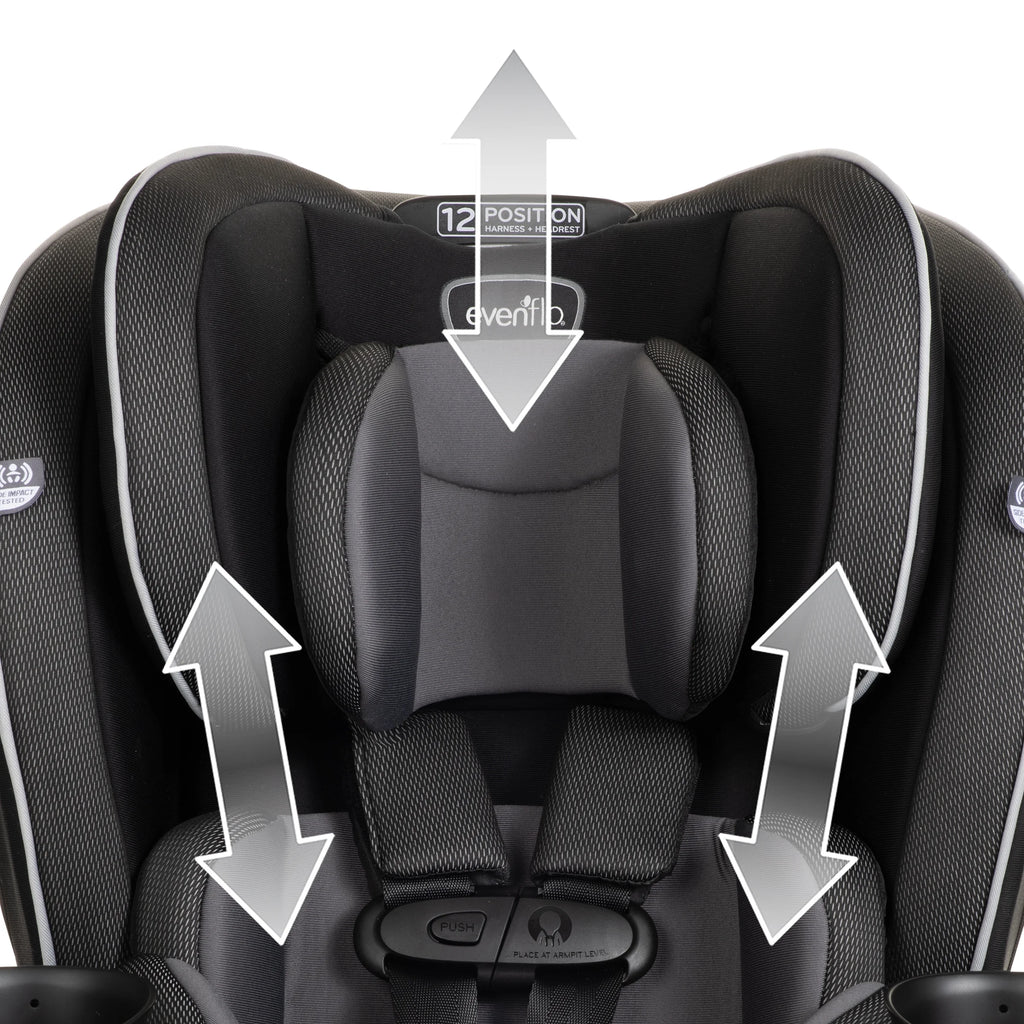 Everykid 3-In-1 Convertible Car Seat (Livingston Gray), Infant - 12 Years