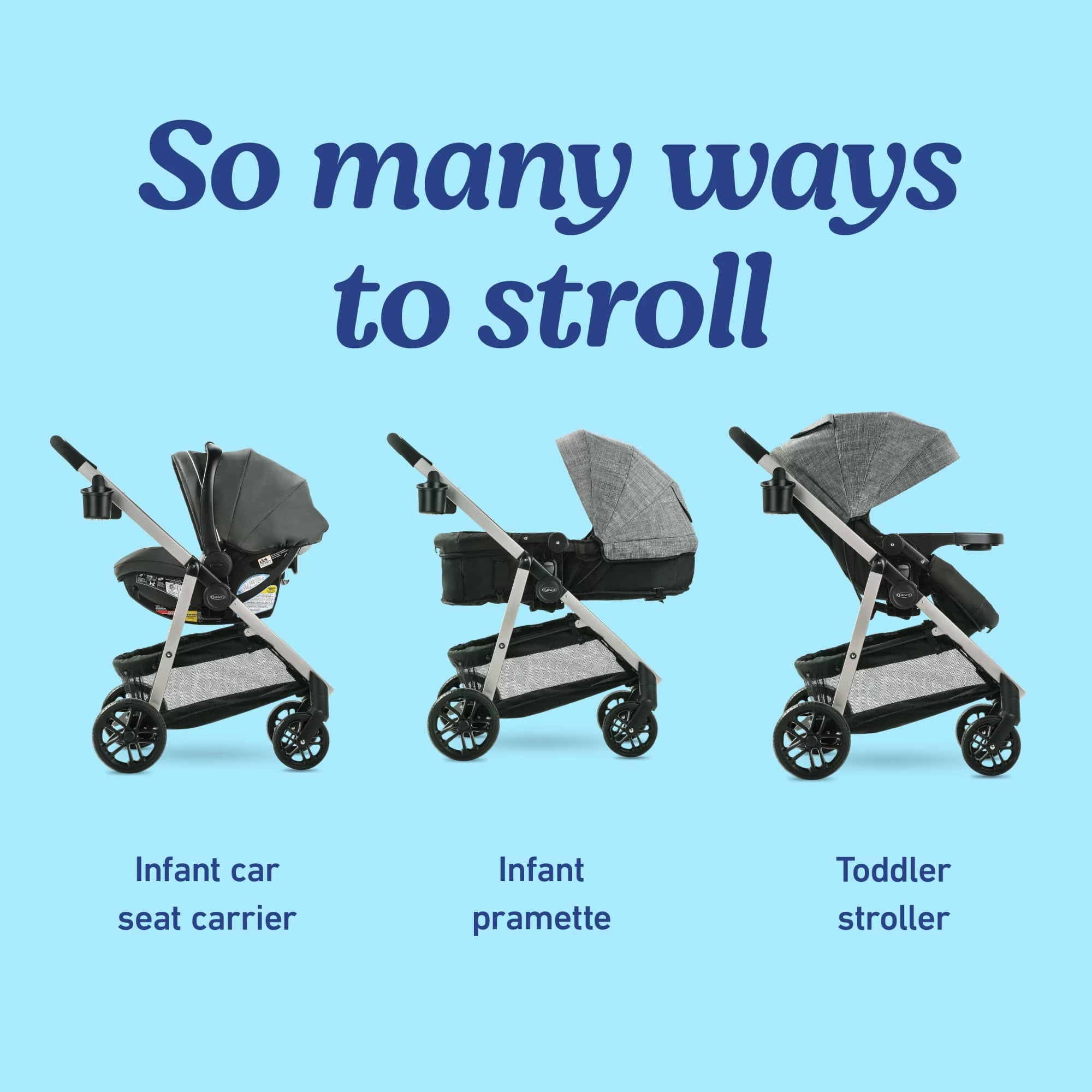 Modes Pramette Stroller, Black