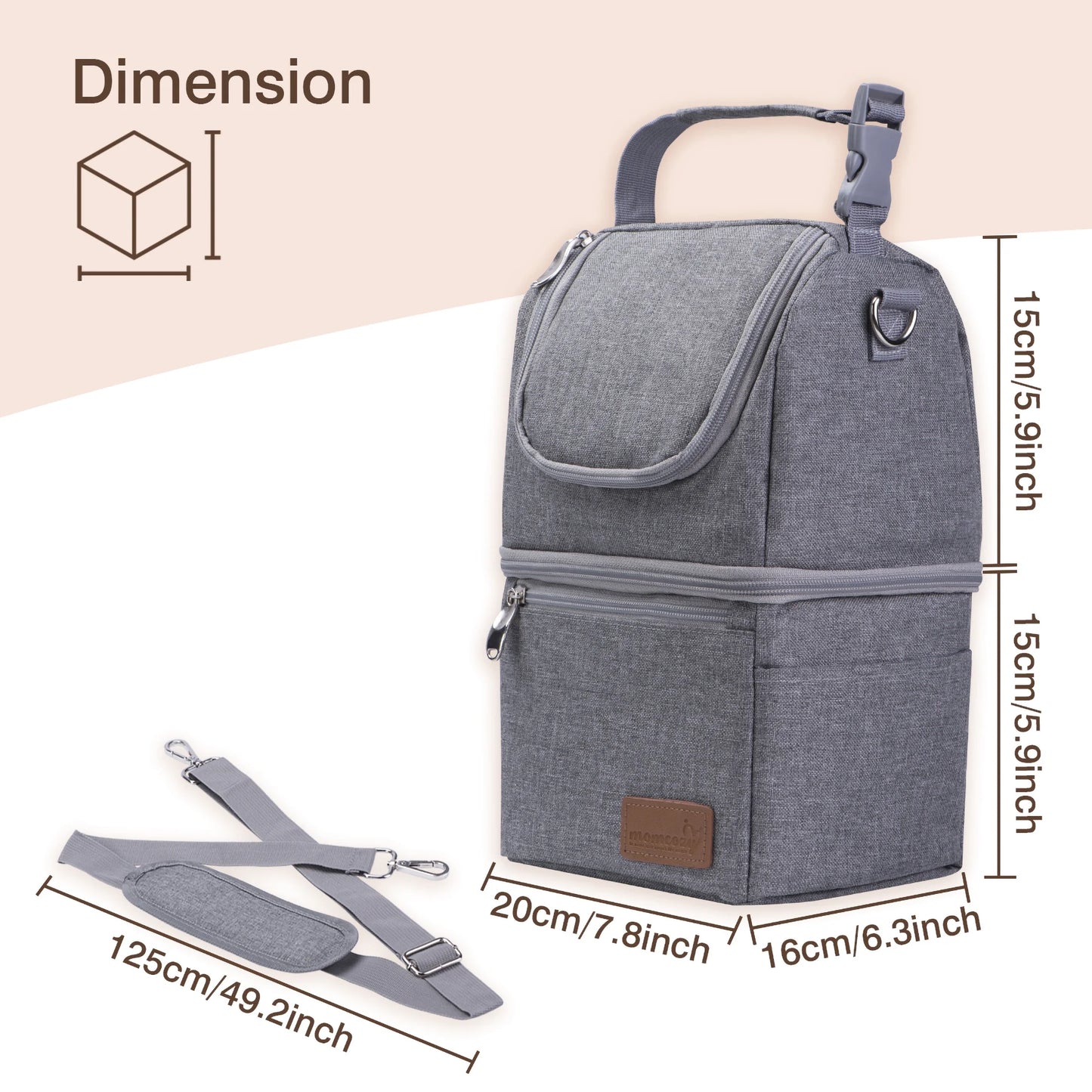 Momcozy Insulated Baby Bottle Bag, Breastmilk Cooler Bag